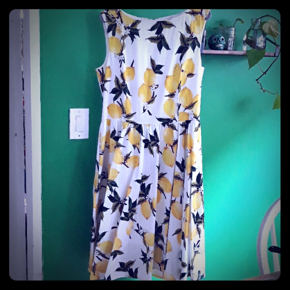 Lindy Bop Lemon Print Swing Dress